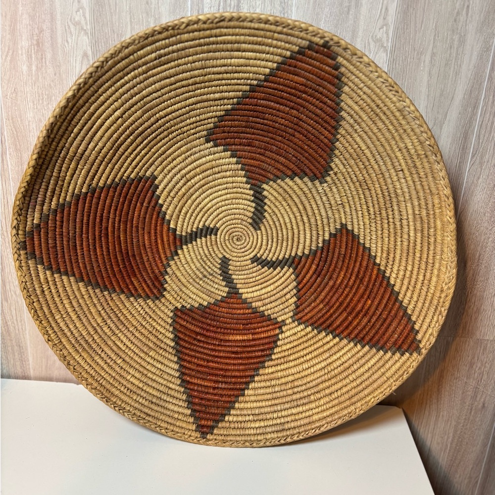 Handwoven Decorative Botoro Basket with Geometric Design